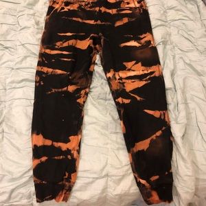 Homemade bleach dyed sweatpants